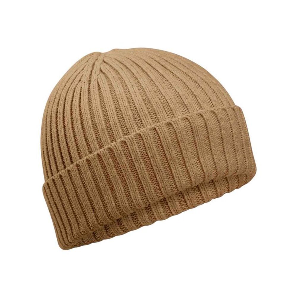 Beechfield Childrens/Kids Natural Cotton Beanie / Biscuit